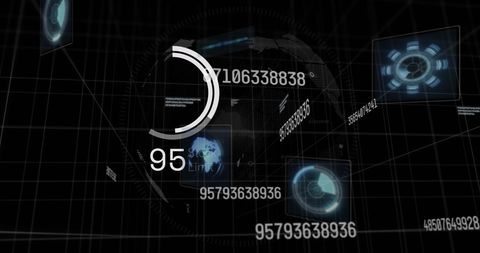 Digital Interface Showing Global Data Processing Network - Download Free Stock Images Pikwizard.com