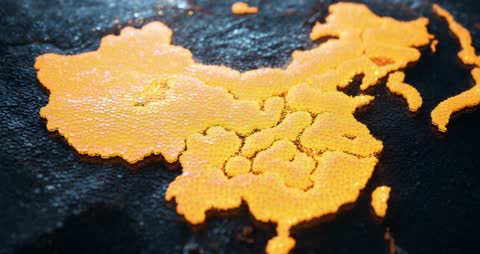 Golden Honeycomb Map Formation on Dark Surface