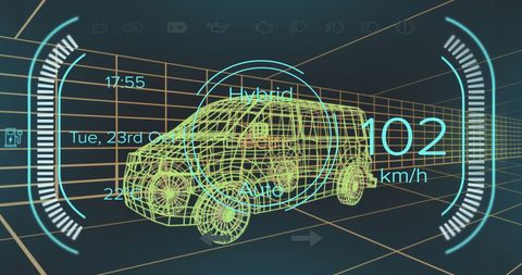 Digital Interface Displaying Hybrid Vehicle Data - Download Free Stock Images Pikwizard.com