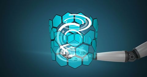 Robot Arm Interacting with Rotating DNA Helix