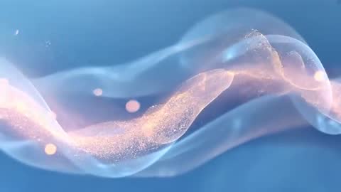 Futuristic Glowing Ribbon on Abstract Blue Background