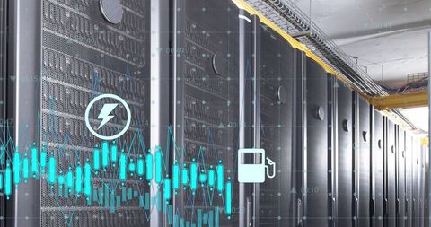 Energy Efficiency Data Servers with Digital Interface - Download Free Stock Images Pikwizard.com