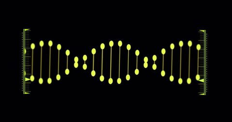 Abstract Digital DNA Strand on Black Background - Download Free Stock Images Pikwizard.com