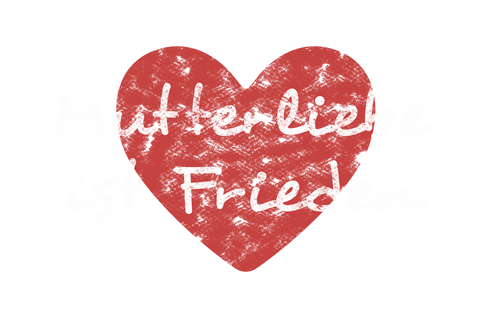 Heart illustration with german text on transparent background