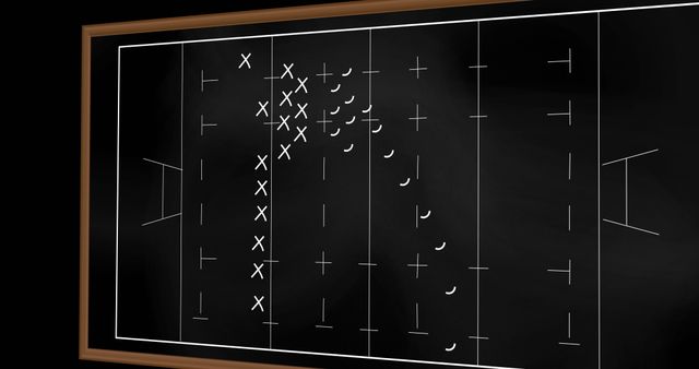 Football Strategy Game Plan Drawn on Blackboard - Download Free Stock Images Pikwizard.com