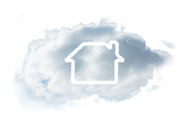 Transparent Cloud with House Symbol Illustration on Isolated Background - Download Free Stock Videos Pikwizard.com