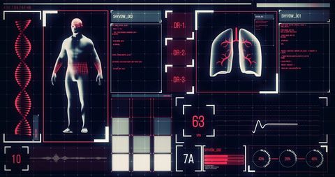 digital medicine interface analyzing human anatomy for covid-19 data visualization - Download Free Stock Images Pikwizard.com