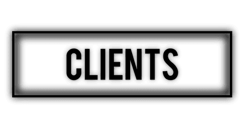 Clients text transparent background for business use