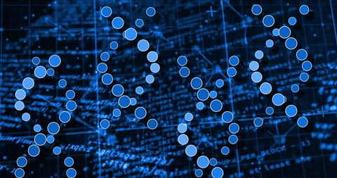 Abstract DNA Strand with Data-Driven Background - Download Free Stock Images Pikwizard.com