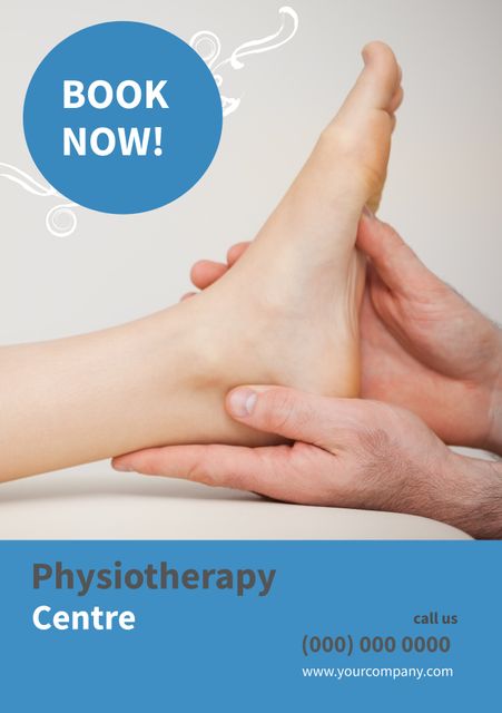 Hands Performing Foot Physiotherapy Treatment for Promoting Wellness - Download Free Stock Templates Pikwizard.com