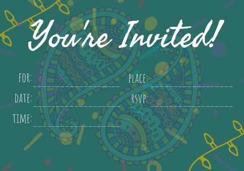 elegant mandala pattern event invitation template - Download Free Stock Templates Pikwizard.com