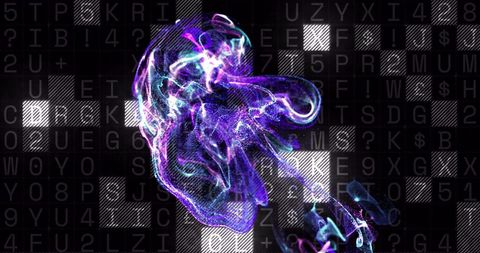 Abstract digital interface with data processing design