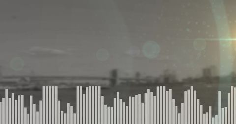 Music Equalizer Overlay on Urban Landscape Background - Download Free Stock Images Pikwizard.com