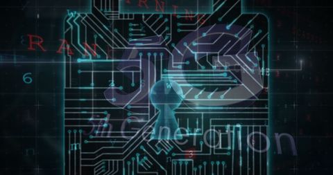 5G Technology and Circuit Network Security Concept Design - Download Free Stock Images Pikwizard.com