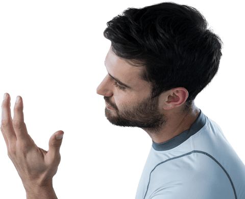 Transparent Man Gesturing with Frustrated Expression - Download Free Stock Videos Pikwizard.com