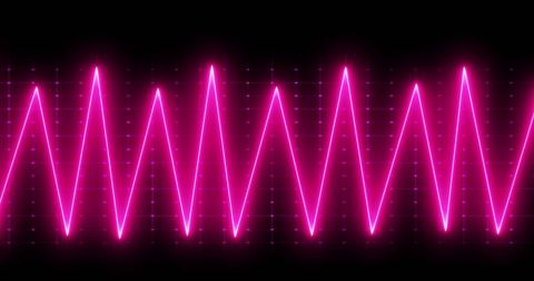 Neon Pink Cardiograph on Black Background - Download Free Stock Images Pikwizard.com