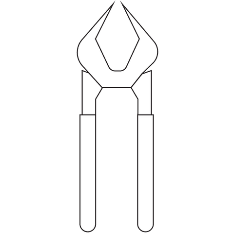 Vector pincers tool symbol illustration on transparent background