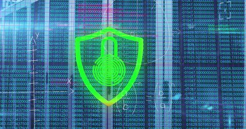 technology concept with lock and digital code background - Download Free Stock Images Pikwizard.com