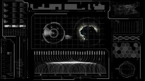 Futuristic Global Data Visualization Background