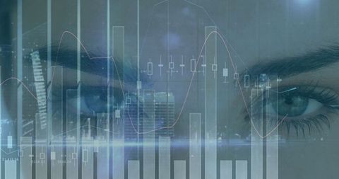 Digital Finance and Data Visualization Concept