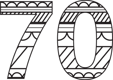 Stylish Black 70 Patterned Illustration on Transparent Background - Download Free Stock Videos Pikwizard.com