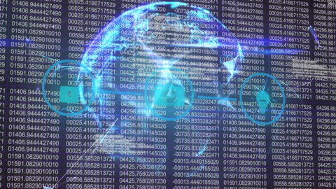 Digital Network Globe with Data Connections Visualizing Connectivity