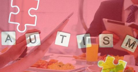 Autism awareness during business meetings with digital devices