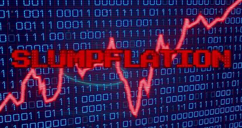 Digital Data Animation Highlighting Slumpflation Concept - Download Free Stock Images Pikwizard.com