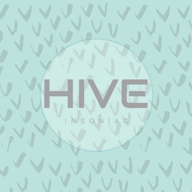 Hive Insomniac Text Over Abstract Pattern on Green Background - Download Free Stock Templates Pikwizard.com