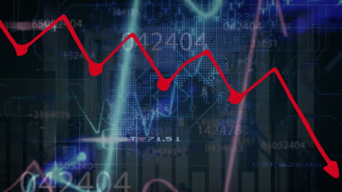 Global Business Data Analysis with Declining Trendline Animation