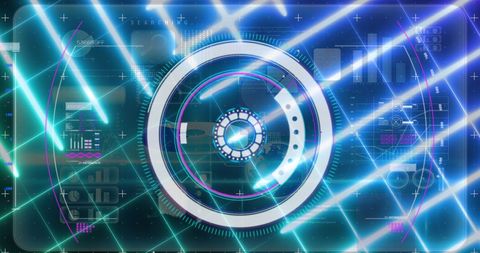 Futuristic Interface with Virtual Scanning Target on Digital Overlay - Download Free Stock Images Pikwizard.com