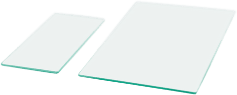 Transparent Digital Tablet and Phone on White Background