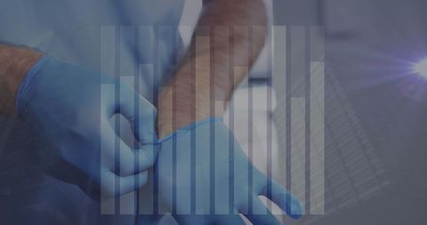 Healthcare Professional Preparing with Growth Chart Overlay