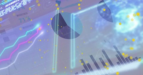 Abstract Digital Interface with Data Visualizations - Download Free Stock Images Pikwizard.com