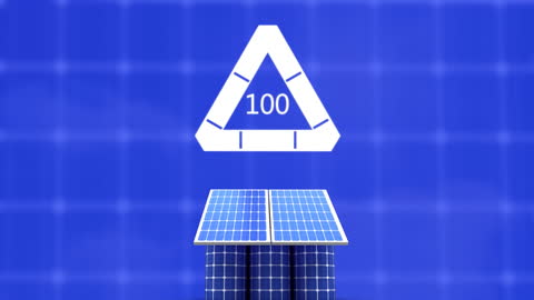 Animation of Solar Panels with Rising Energy Efficiency