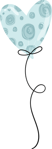 aesthetic heart balloon with blue swirls on transparent background - Download Free Stock Videos Pikwizard.com