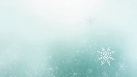 Shifting Snowflake and Drifting Snow over Teal Gradient Holiday Looping Animation