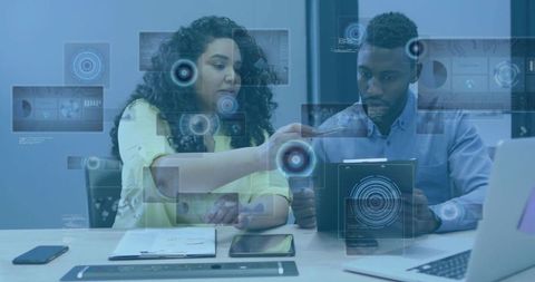 Collaborating with Augmented Reality Tablet: Team Pointing and Analyzing Data in Office