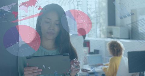 Strategic Financial Data Analysis by Businesswoman in Office