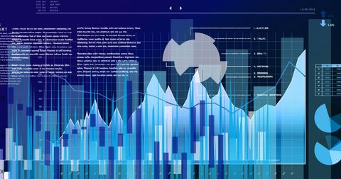 Data Processing Digital Interface with Blue Background - Download Free Stock Images Pikwizard.com