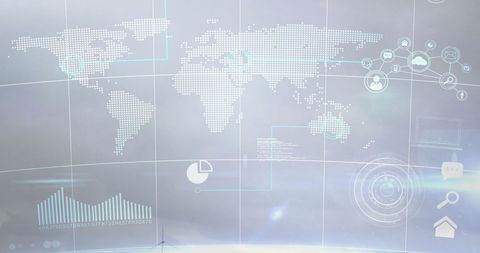 World Map Data Visualization Over Wind Turbines Background - Download Free Stock Images Pikwizard.com