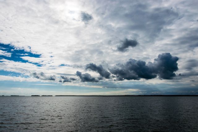 Dramatic Sky Over Serene Ocean - Download Free Stock Images Pikwizard.com