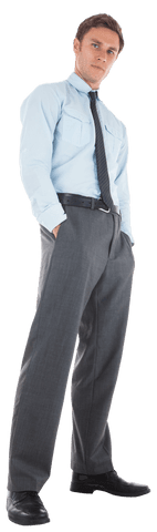 Confident Business Professional Standing Transparent Background