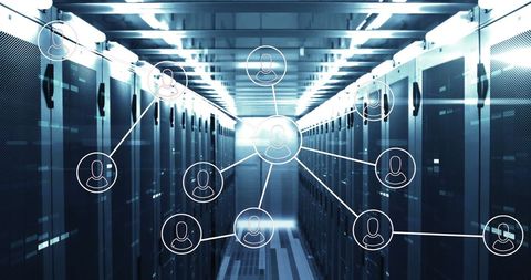 Digital Connections Network in Modern Data Center - Download Free Stock Images Pikwizard.com