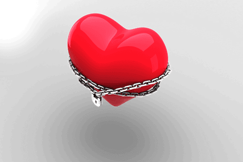 Red Heart Wrapped with Chain Transparent Background Illustration - Download Free Stock Videos Pikwizard.com