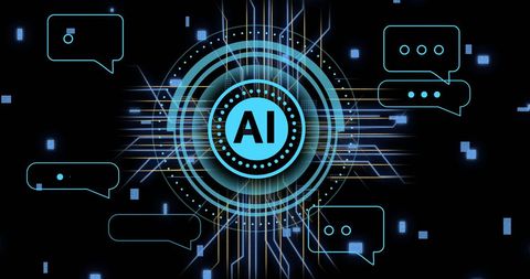 AI Data Processing with Chatbot Interaction Concept - Download Free Stock Images Pikwizard.com