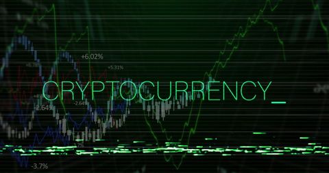 Cryptocurrency Data with Digital Analytics Overlay - Download Free Stock Images Pikwizard.com