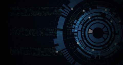 Futuristic Digital Interface with Illuminated Circles - Download Free Stock Images Pikwizard.com