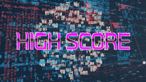 Gaming High Score Animation with Global Data Visualization