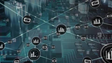 Complex Digital Network Symbolizing Technology Advancements